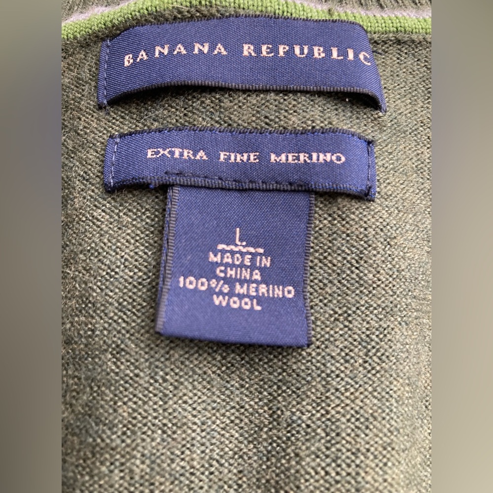 Banana Republic Olive Merino Wool Knit